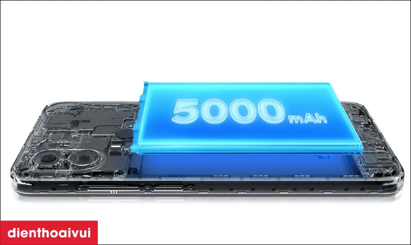 Pin dung lượng 5.000mAh cho thời gian sử dụng dài