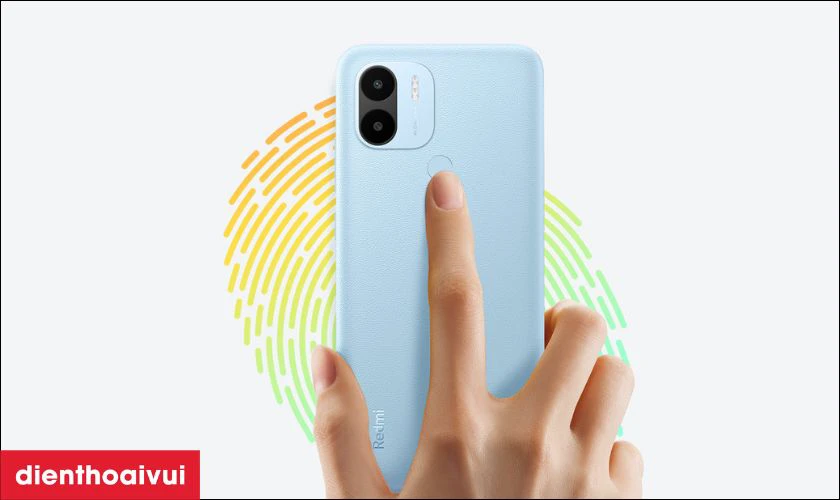 Cảm biến vân tay mặt lưng mở khóa tức thì