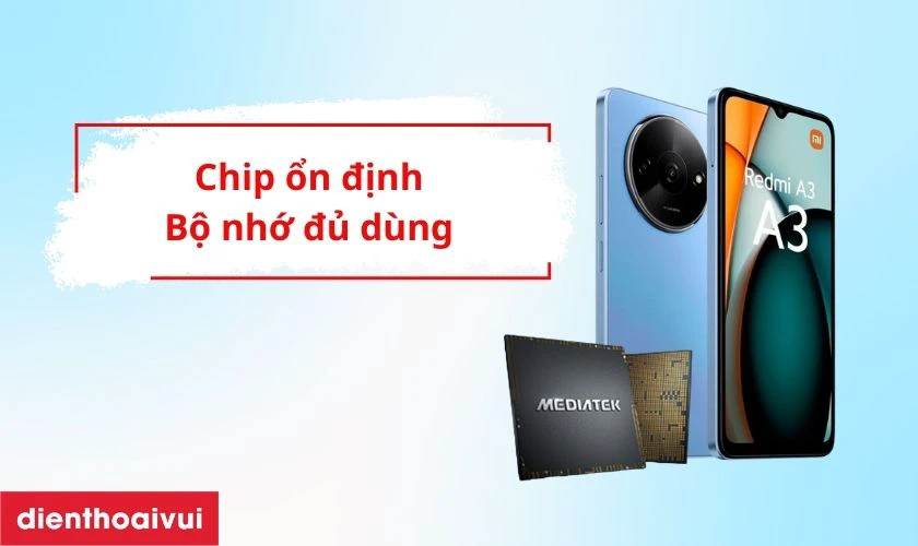 Xiaomi Redmi A3 3GB 64GB cũ đẹp trang bị Helio G36