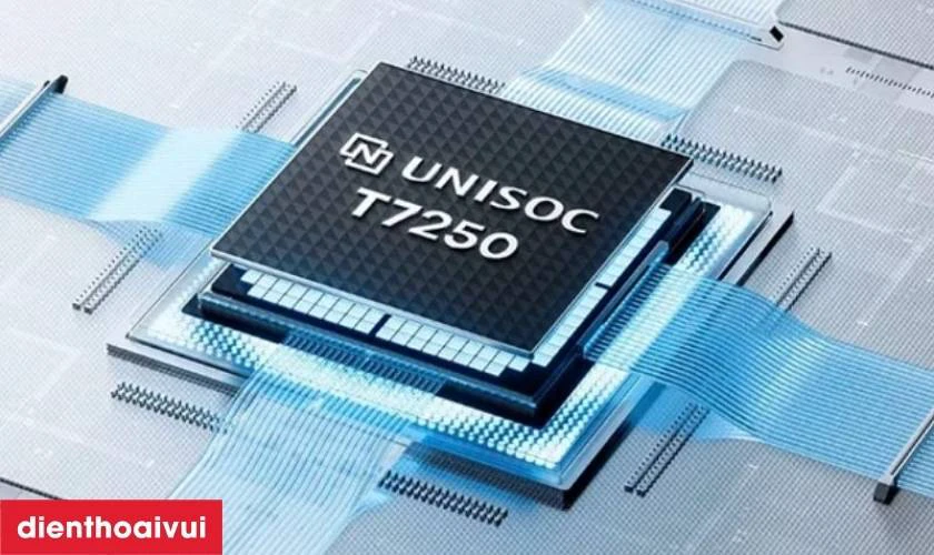 Chip Unisoc T7250 t&aacute;m nh&acirc;n, RAM 4GB, bộ nhớ 128GB