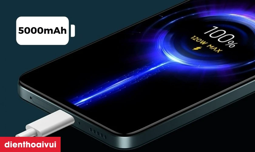 Dung lượng pin 5000mAh dùng cho cả ngày dài