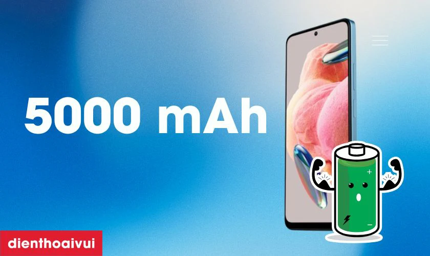 Pin dung lượng 5000 mAh ấn tượng