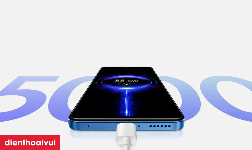 Pin dung lượng 5.000mAh bền bỉ, hỗ trợ sạc nhanh 67W