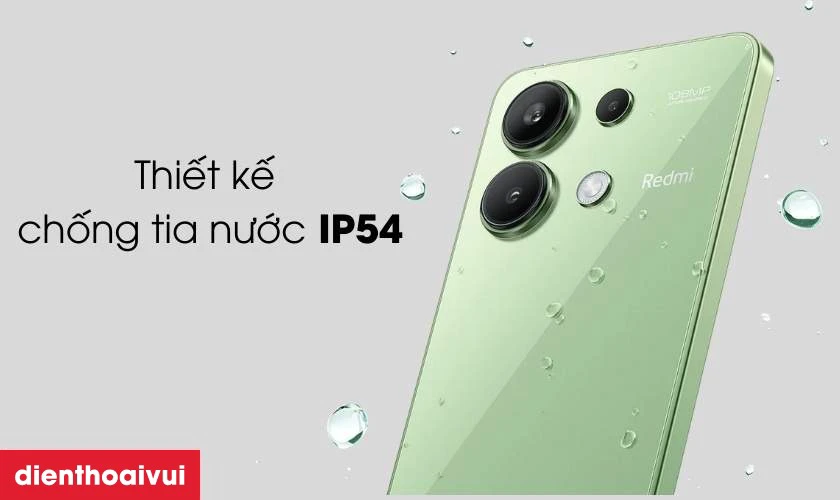 Thiết kế chống tia nước IP54