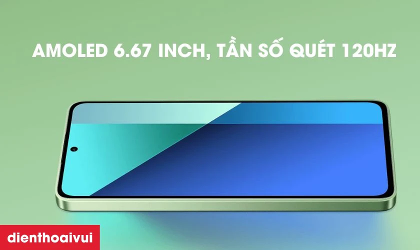 M&agrave;n h&igrave;nh AMOLED 6.67 inch, tần số qu&eacute;t 120Hz