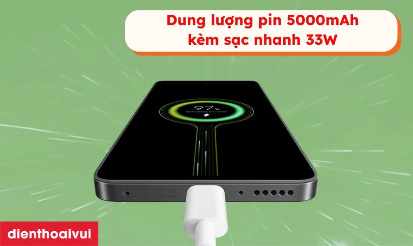 Viên pin 5000mAh kèm sạc nhanh 33W