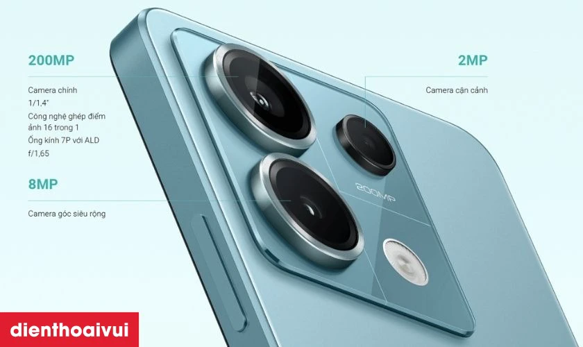 Camera 200MP chống rung OIS