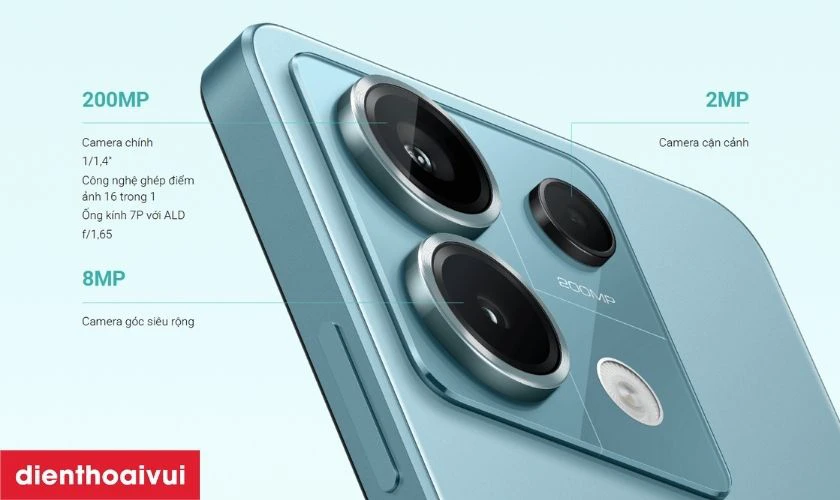 Camera chính 200MP hỗ trợ chống rung OIS