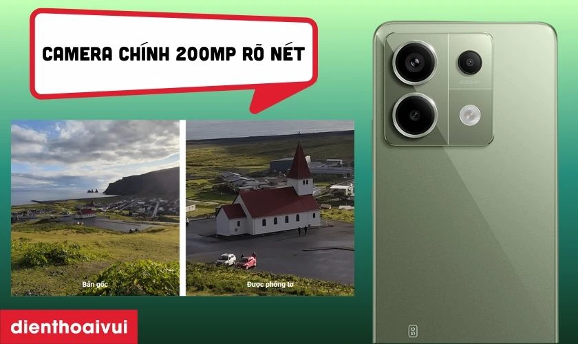 Camera ch&iacute;nh 200MP chống rung OIS