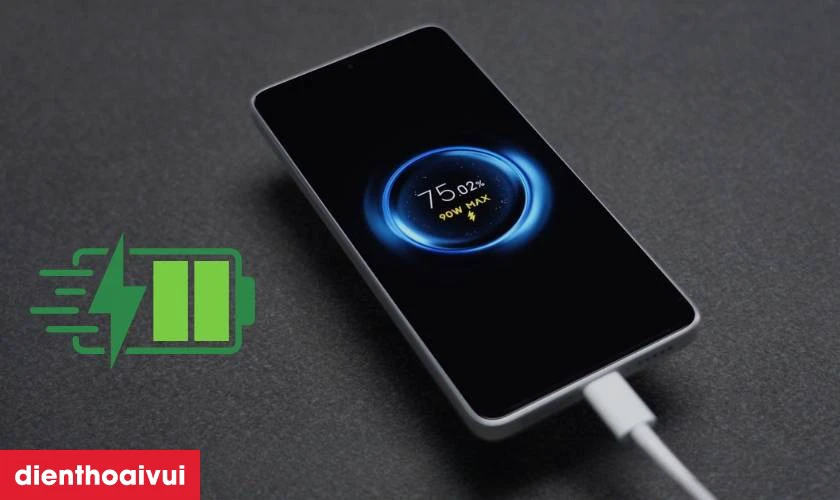 Pin dung lượng lớn 6550 mAh, sạc nhanh 90W