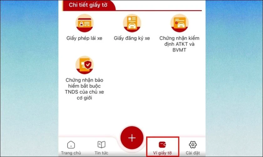 Mở Ứng Dụng Vnetraffic Và Truy Cập Ví Giấy Tờ