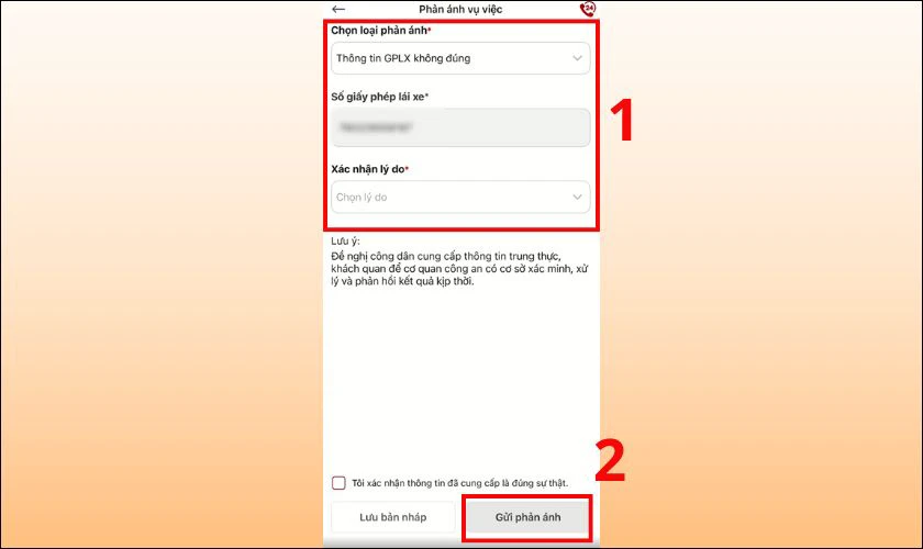 Điền Đầy Đủ Thông Tin Và Nhấn Gửi Phản Ánh