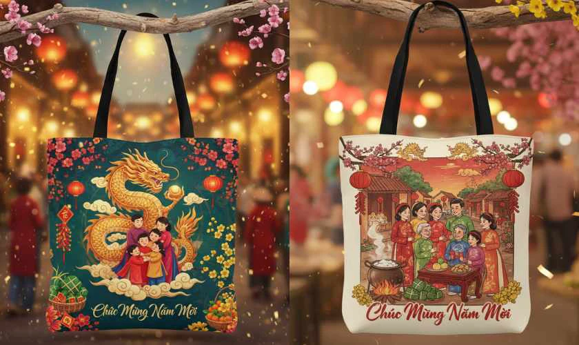 Xu Hướng Quà Tết 2026 Bính Ngọ: Chú Trọng Giá Trị, Chất Lượng Túi Vải Canvas Thiết Kế Riêng