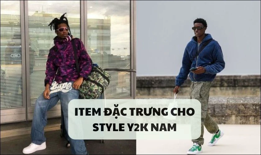 Các item đặc trưng của Style Y2K nam hiện nay