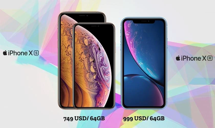 Giá bán của điện thoại iPhone XS và XR