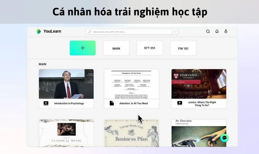 YouLearn AI cá nhân hóa trải nghiệm học tập từng người