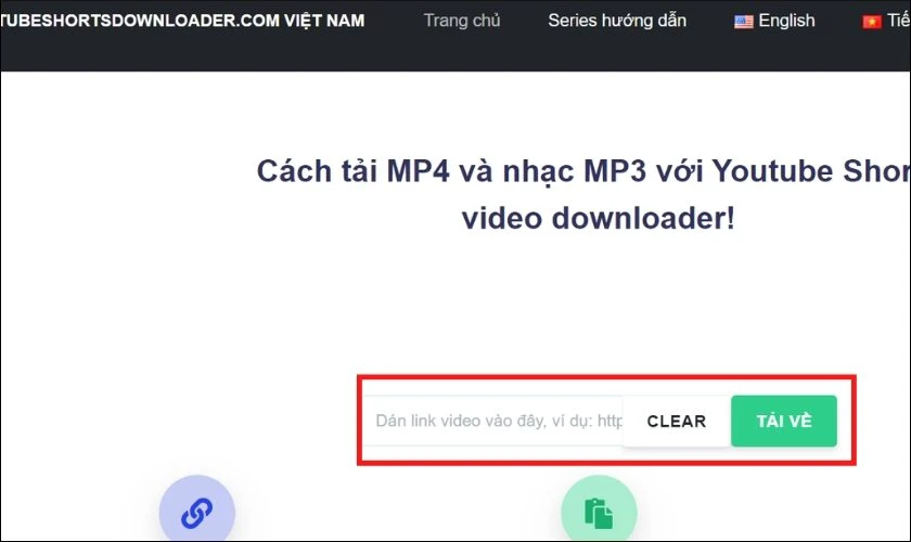 Truy cập vào Tubeshortsdownloader.com