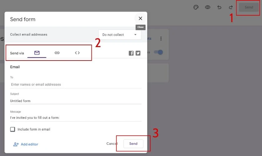 Cách gửi biểu mẫu trên Google Forms là gì?