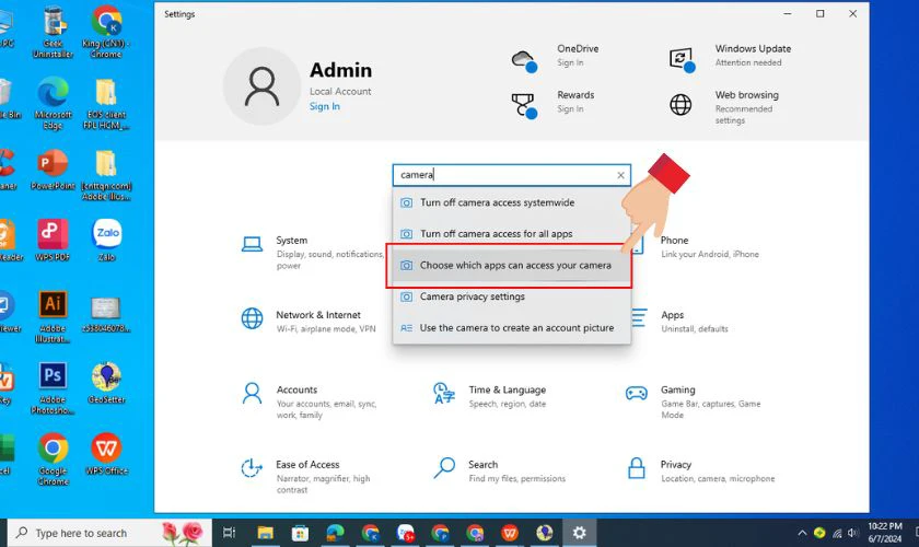 Hướng dẫn cách cấp quyền camera trên laptop Windows