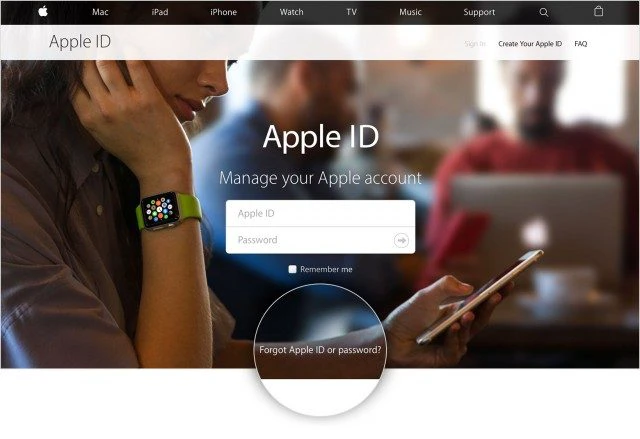 Cách khắc phục iPhone dính iCloud - Liên hệ với trang hỗ trợ Apple nếu quên mật khẩu
