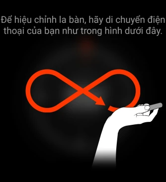lắc điện thoại iPhone theo hình số 8 để sửa la bàn bị hư không xoay
