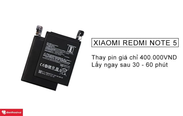 Thay pin Xiaomi Redmi Note 5 Pro giá tốt, nhanh chóng tại Điện Thoại Vui