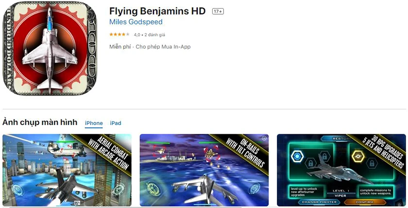 Game kịch tính Flying Benjamins HD