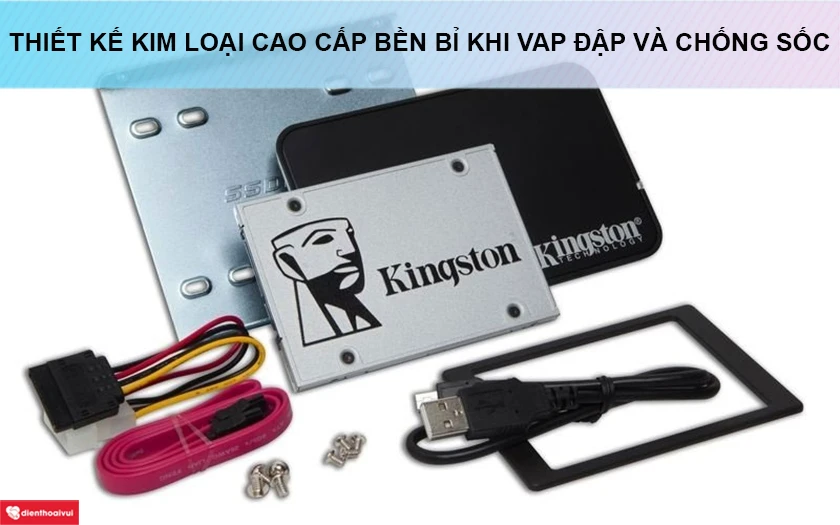 Độ bền ổ cứng ssd Kingston 120Gb – SA400 cao với thiết kế chống va đập và chống sốc