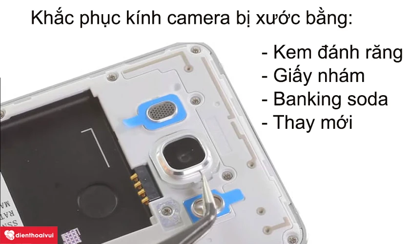Cách khắc phục mặt kính camera sau bị xước, vỡ trên điện thoại