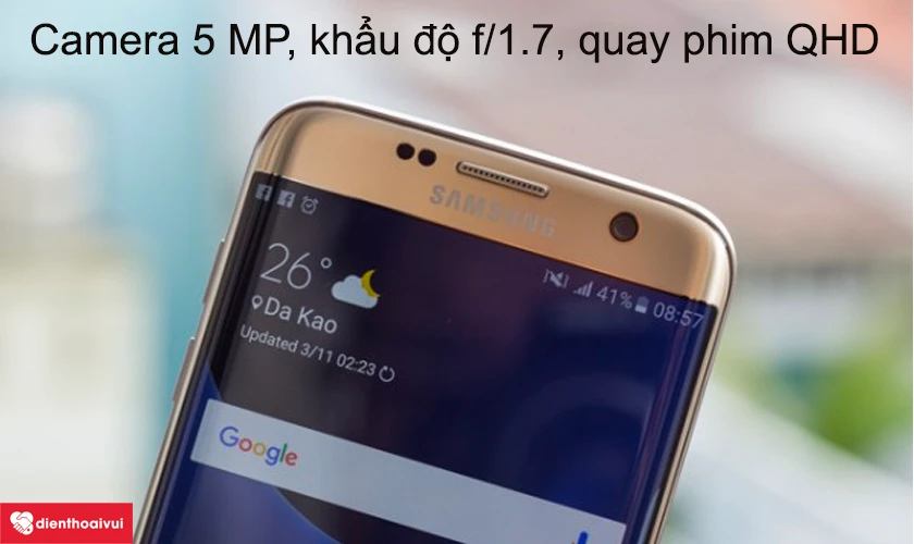 Galaxy S7 sở hữu camera 5 MP, khẩu độ f/1.7, quay phim QHD