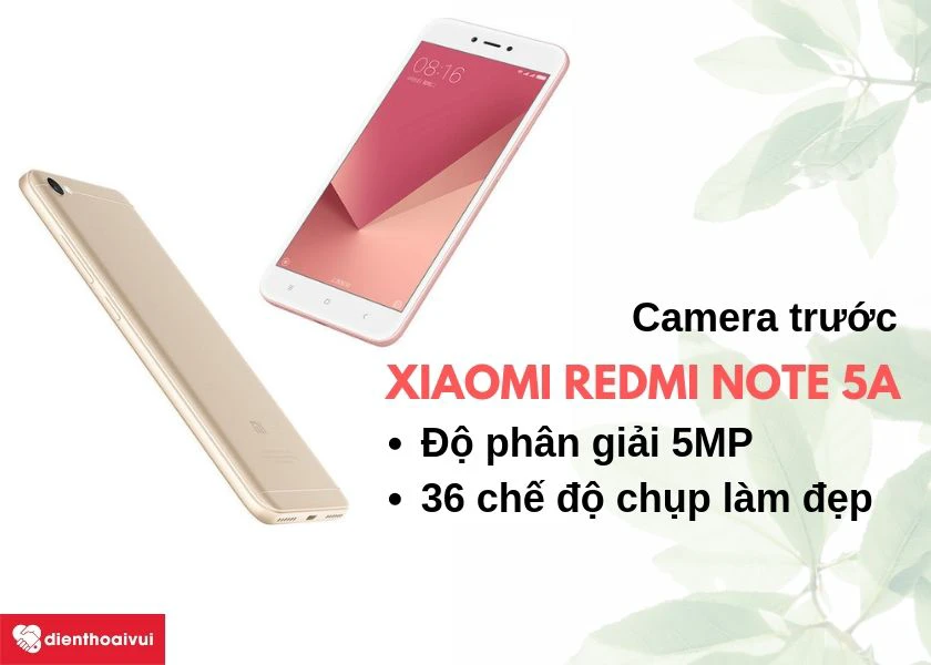 Xiaomi Redmi Note 5A, camera đơn 5MP với 36 chế độ chụp