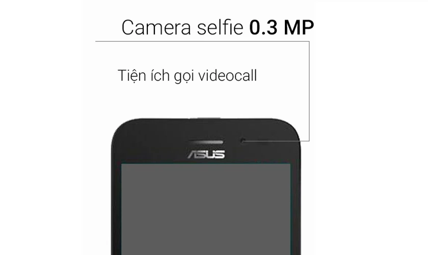 Asus Zenfone 4.5 - Camera selfie 0.3 MP, tích hợp gọi video call