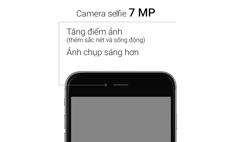 iPhone 7 sở hữu camera trước 7MP, chụp ảnh HDR, hỗ trợ Retina Flash