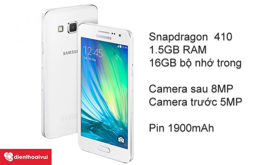 Samsung Galaxy A3 2015 – Smartphone giá rẻ với màn hình Super AMOLED