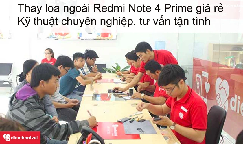 Dịch vụ thay loa ngoài Xiaomi Redmi Note 4 Prime giá rẻ lấy ngay tại Điện Thoại Vui