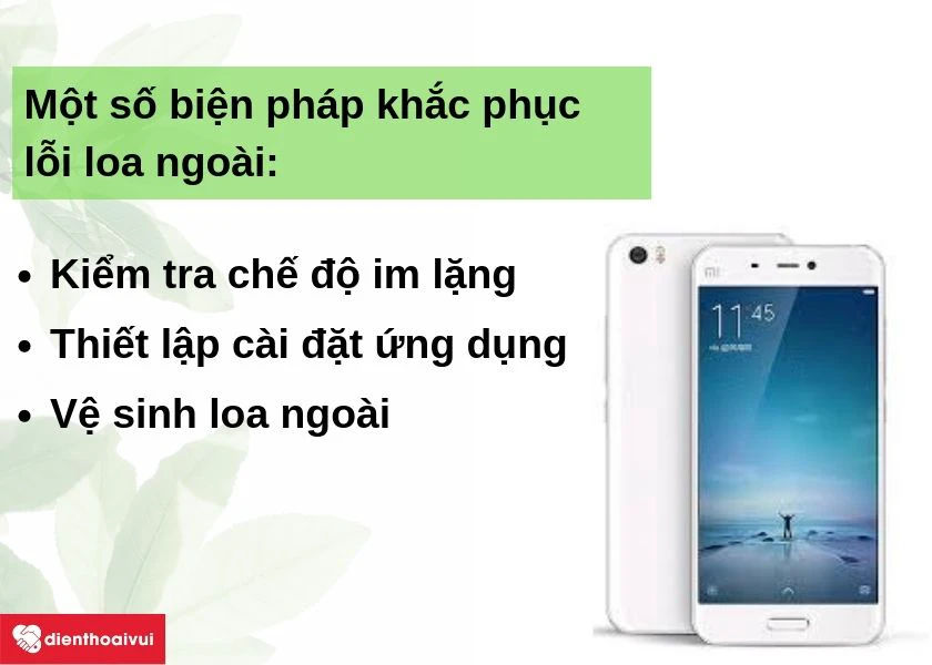 cách khắc phục lỗi loa ngoài thay loa ngoài Xiaomi Mi 5
