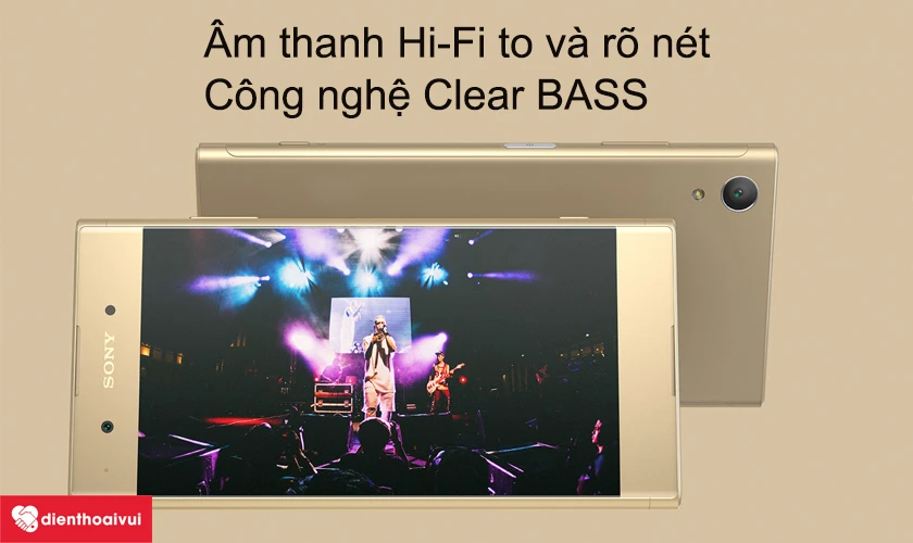 Sony Xperia Xa1 Plus - Âm thanh Hi-Fi to và rõ nét, công nghệ Clear BASS