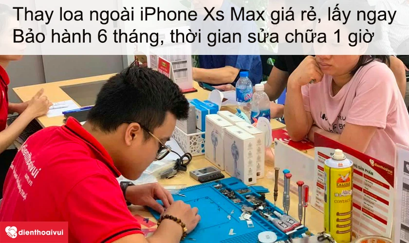 Dịch vụ thay loa ngoài iPhone Xs Max giá rẻ lấy ngay tại Điện Thoại Vui