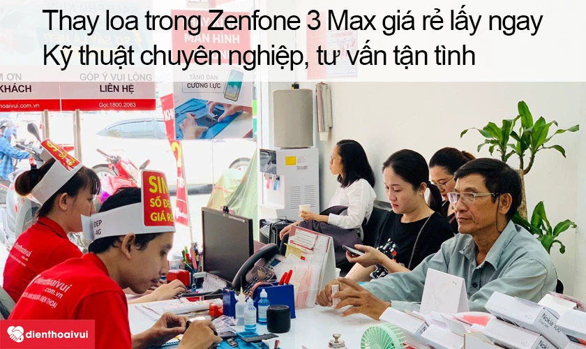 Dịch vụ thay loa trong Zenfone 3 Max giá rẻ lấy ngay tại Điện Thoại Vui
