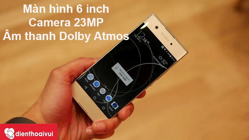Sony Xperia Xa1 camera sắc nét, công nghệ âm thanh Dolby Atmos