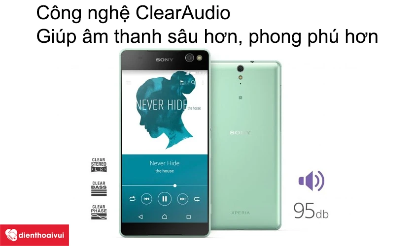 Công nghệ ClearAudio cho âm thanh sâu hơn, phong phú hơn