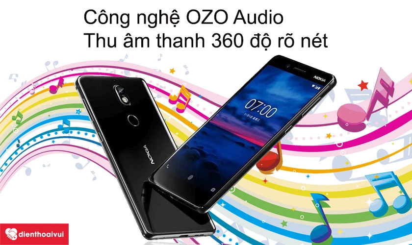 Nokia 7 - Công nghệ OZO Audio thu âm thanh 360 độ rõ nét