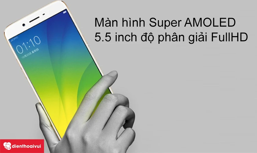 Màn hình Super AMOLED kích thước 5.5 inch độ phân giải Full HD sắc nét