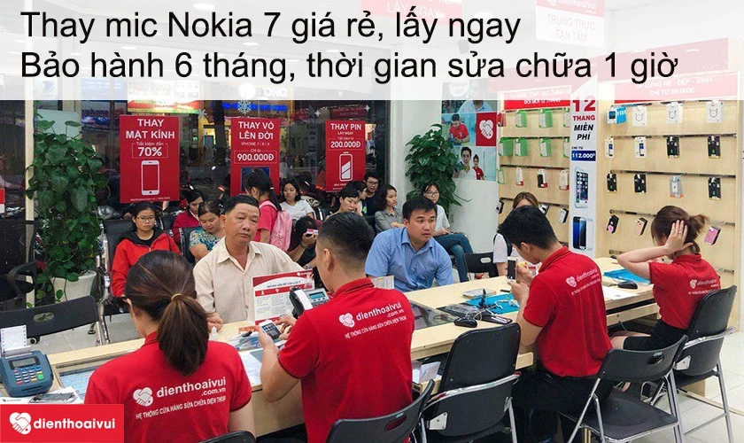 Dịch vụ thay mic Nokia 7 giá rẻ lấy ngay tại Điện Thoại Vui