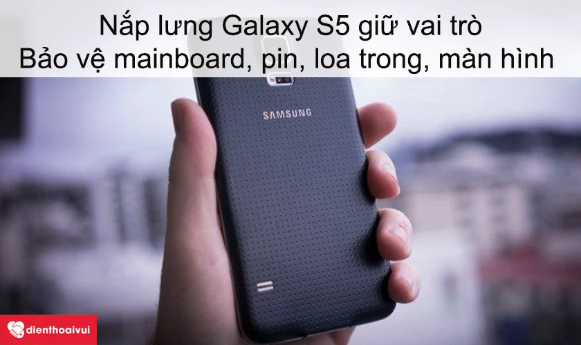 Nắp lưng Galaxy S5 giữ vai trò gì trên thiết bị?