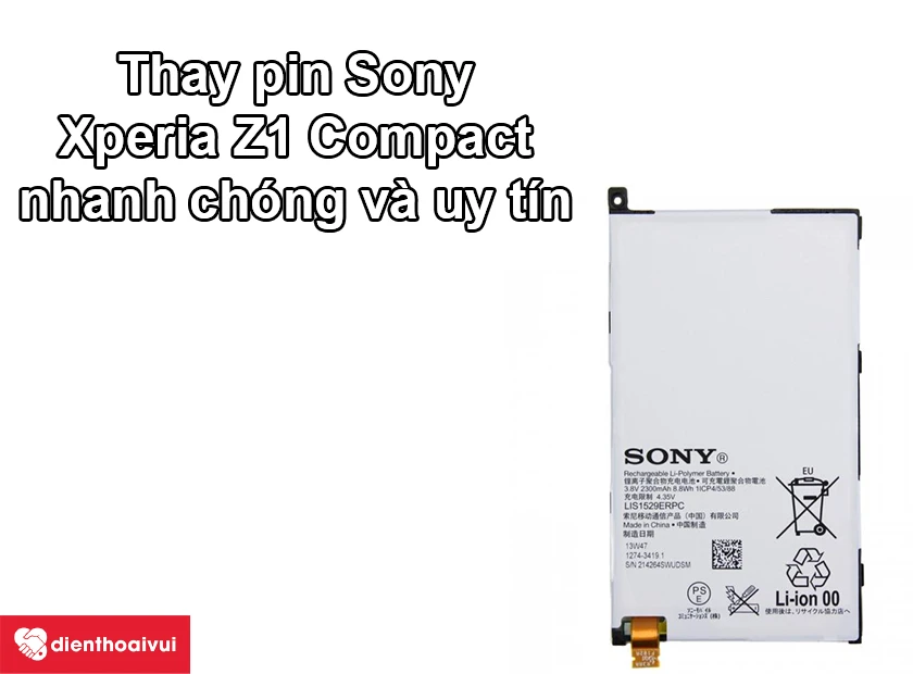 Thay pin Thay pin Sony Xperia Z1 Compact nhanh chóng và uy tín