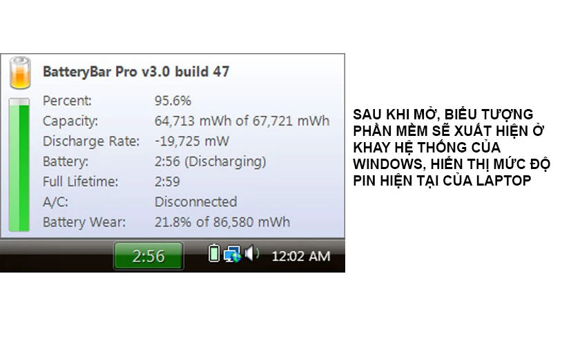 Các phần mềm kiểm tra mức độ chai pin của laptop Dell Precision - BatteryBar