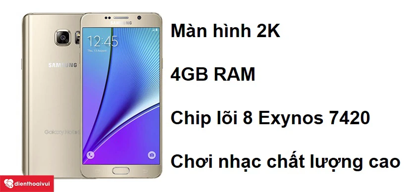Samsung Galaxy Note 5 với khả năng giả lập chơi nhạc chất lượng cao