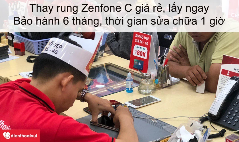Dịch vụ thay rung Asus Zenfone C giá rẻ lấy ngay tại Điện Thoại Vui