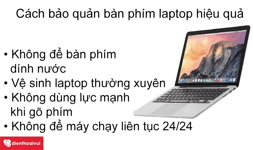 Cách bảo quản bàn phím laptop Macbook Pro hiệu quả